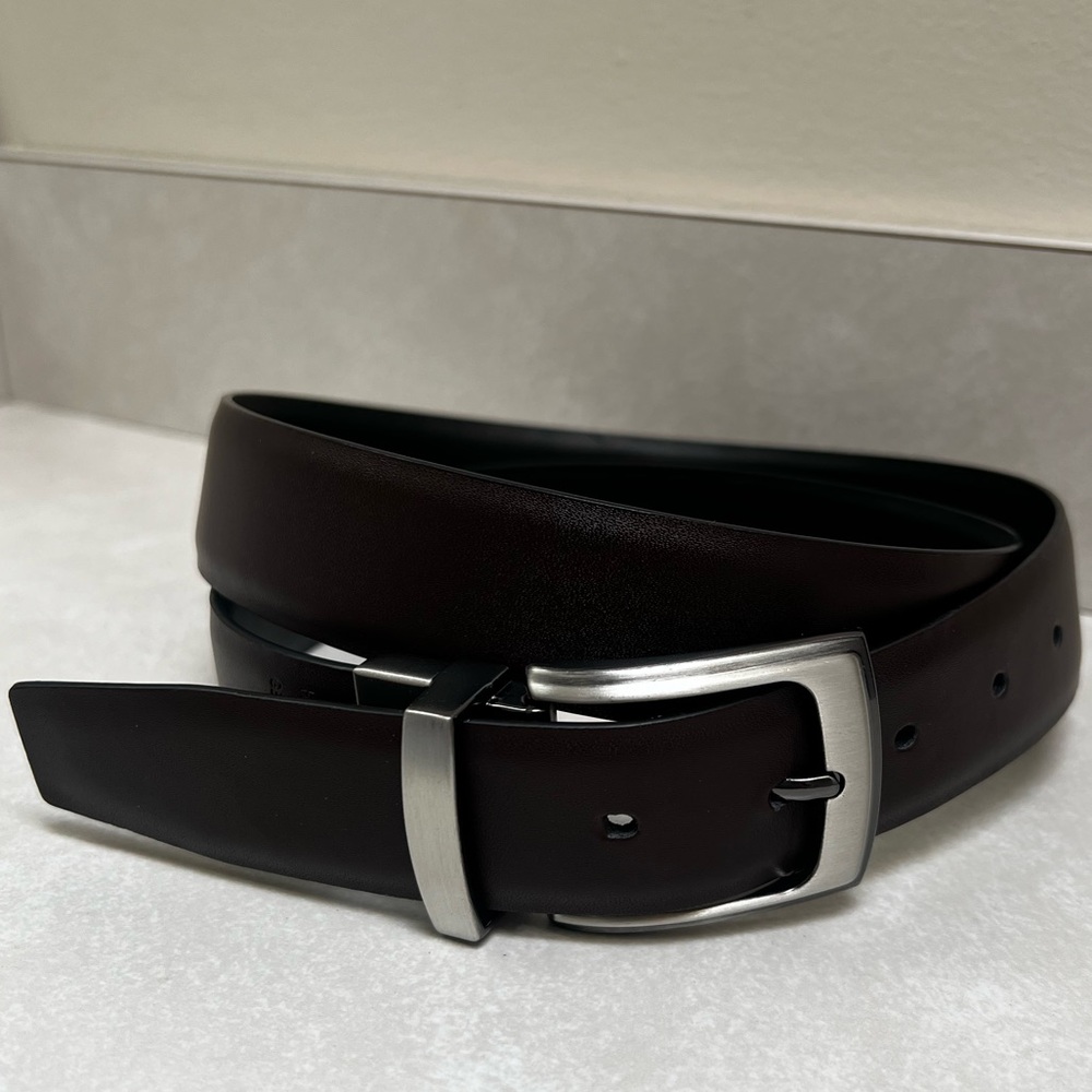 Duchamp London Reversible Brown and Black Leather Belt Size 38